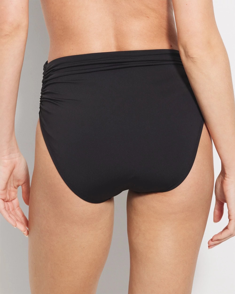 Soma / Beattie Side-Shirred Bikini Bottom BLACK