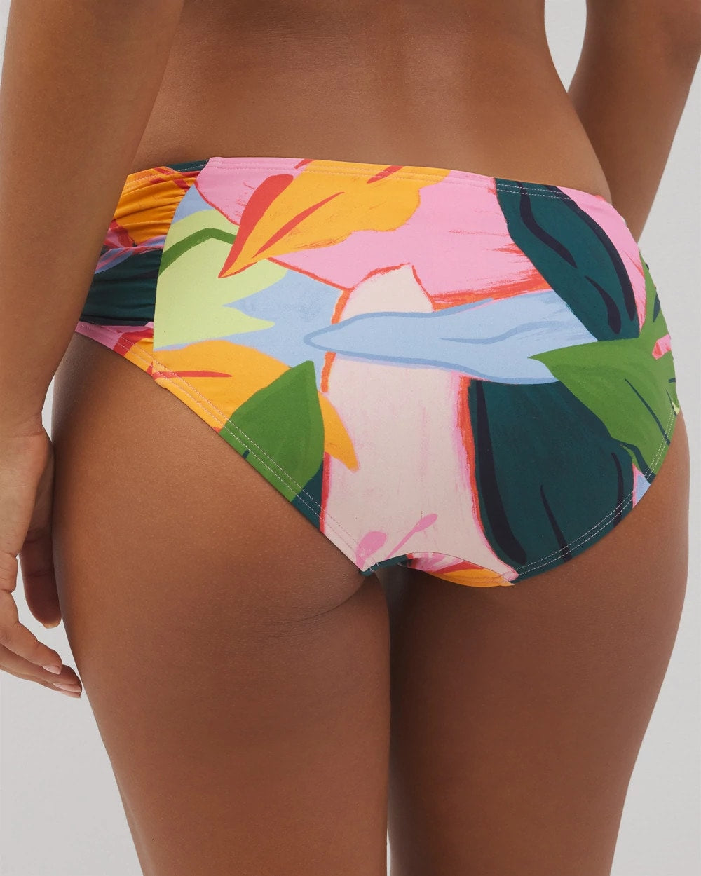 Soma / Soma Swim Ruched Bikini Bottoms FLIRTY FLORA DARK SEA