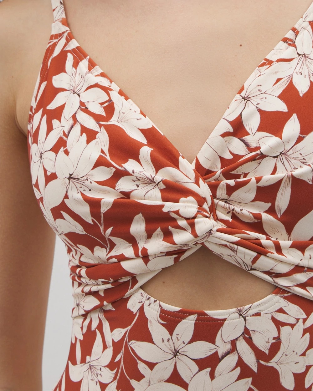 Soma / Soma Swim Twist-Front Keyhole One-Piece FLAMENCO FLORAL MINI SUN