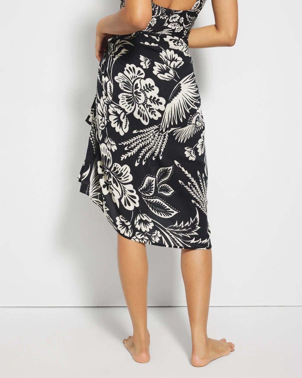 Soma / Rayon Crepe Pareo FLY BY NIGHT MINI BLACK