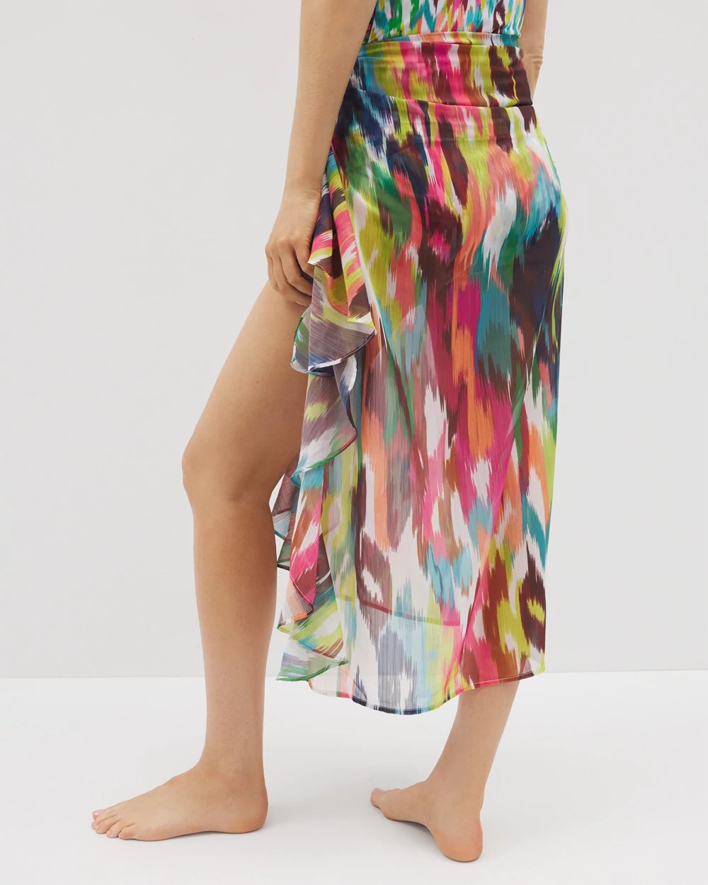 Soma / Keep It Moving Chiffon Ruffle Sarong MULTI