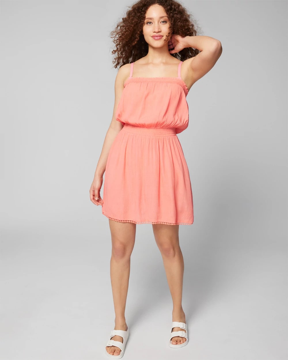Soma / Bandeau Pom-Trim Cover-Up SHELL PINK
