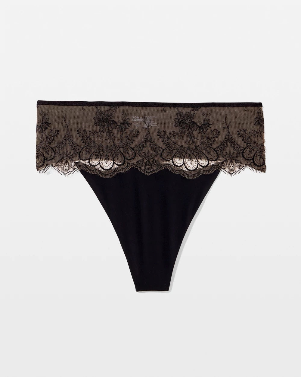 Soma / Tattoo Lace Embroidered High Waist Thong Panty