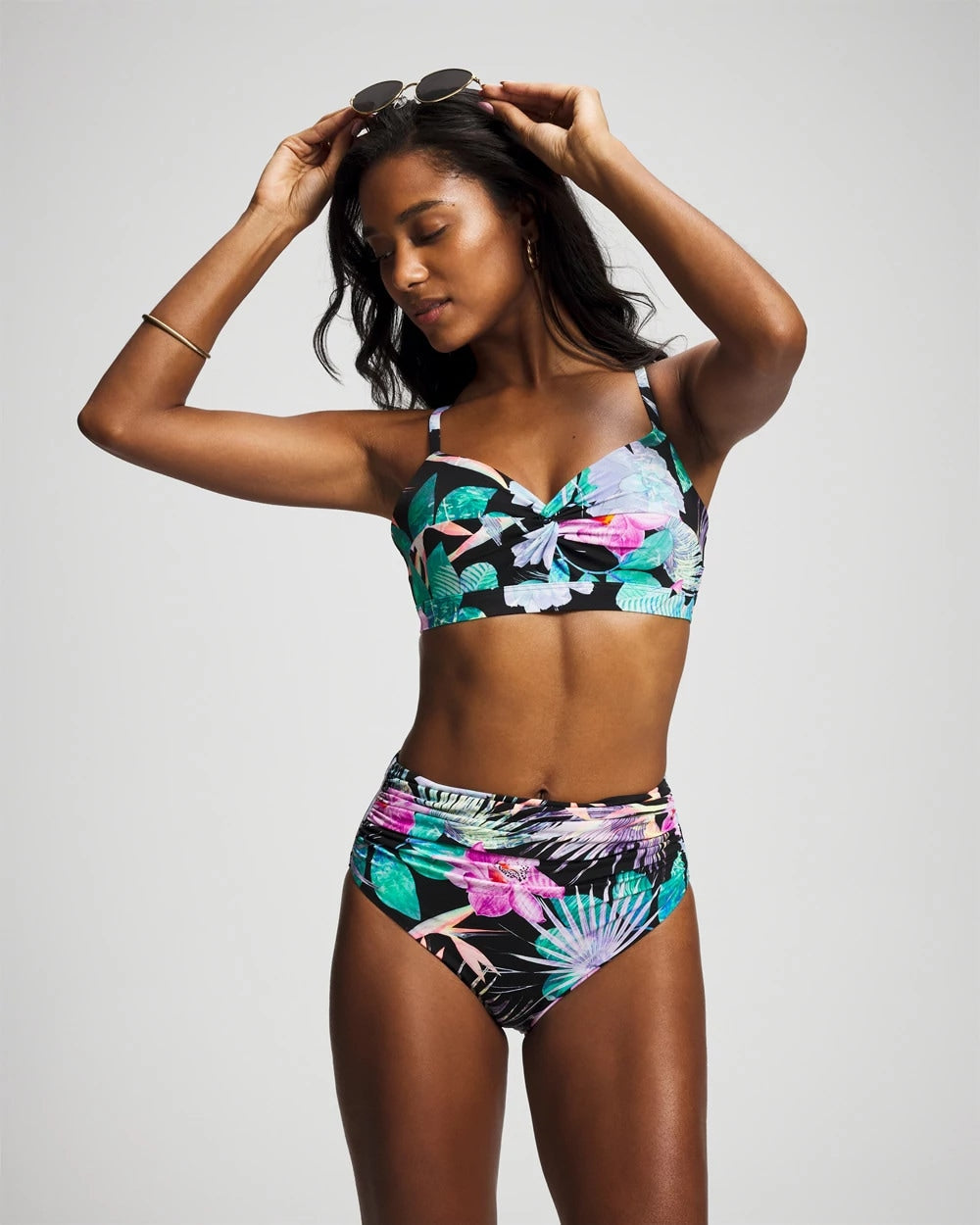 Soma / Enbliss Wireless Bikini LUSH TROPICAL BLACK
