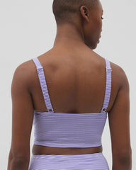 Soma / Seersucker V-Wire Cropped Bikini BLUE SEERSUCKER