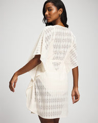 Soma / Sunkissed Crochet Chiffon Caftan COCONUT WATER