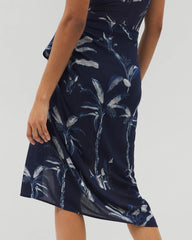 Soma / Rayon Crepe Pareo PALM TOILE NIGHTFALL NAVY