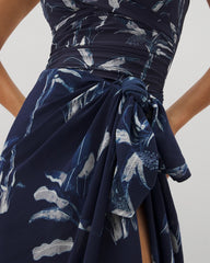 Soma / Rayon Crepe Pareo PALM TOILE NIGHTFALL NAVY