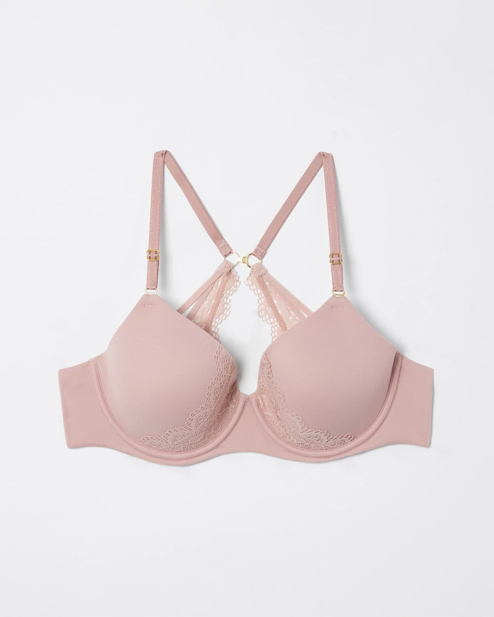 Soma / Perfect Coverage Convertible Bra with Lace back ADOBE ROSE