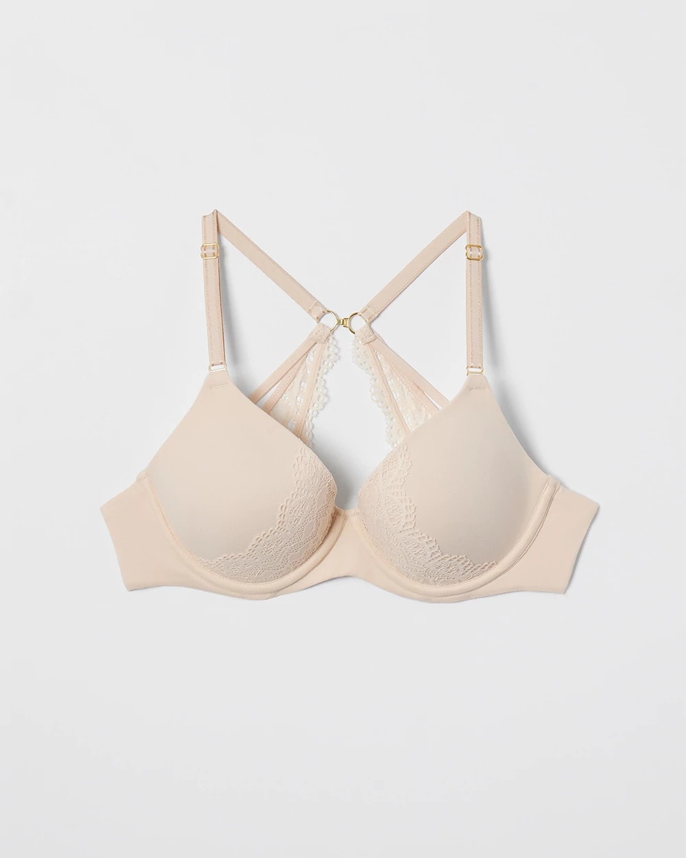 Soma / Perfect Coverage Convertible Bra with Lace back PALE SAND