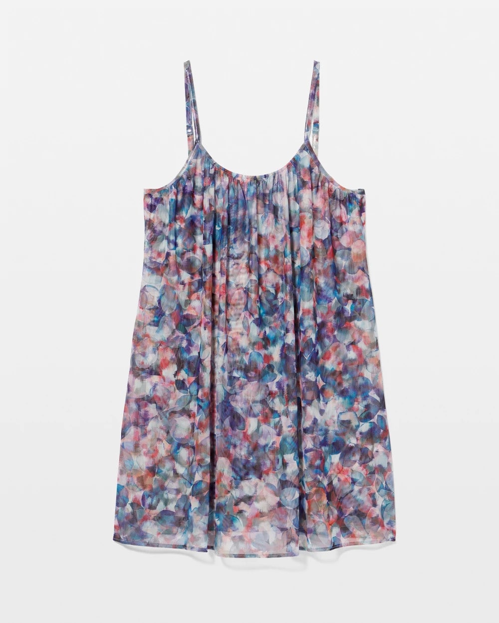 Soma / Mesh Ruched Chemise PETAL MOSAIC PETROL